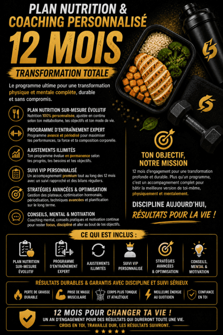 PACK 12 MOIS — Transformation totale