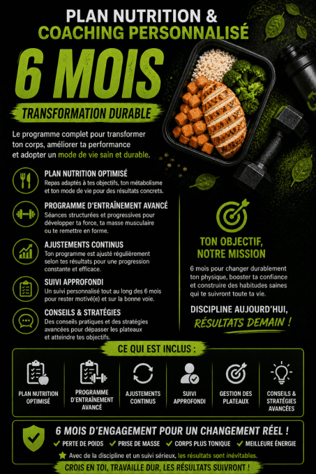 PACK 6 MOIS — Transformation durable