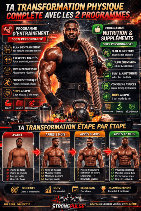 Transformation Physique Compète avec led 2 Programmes